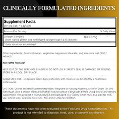 Back panel with supplement facts and halal certification