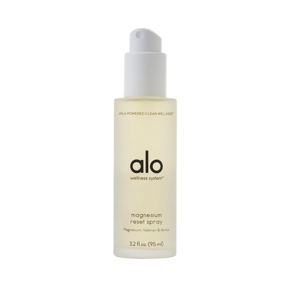 Alo Magnesium Reset Body Spray bottle with calming mist