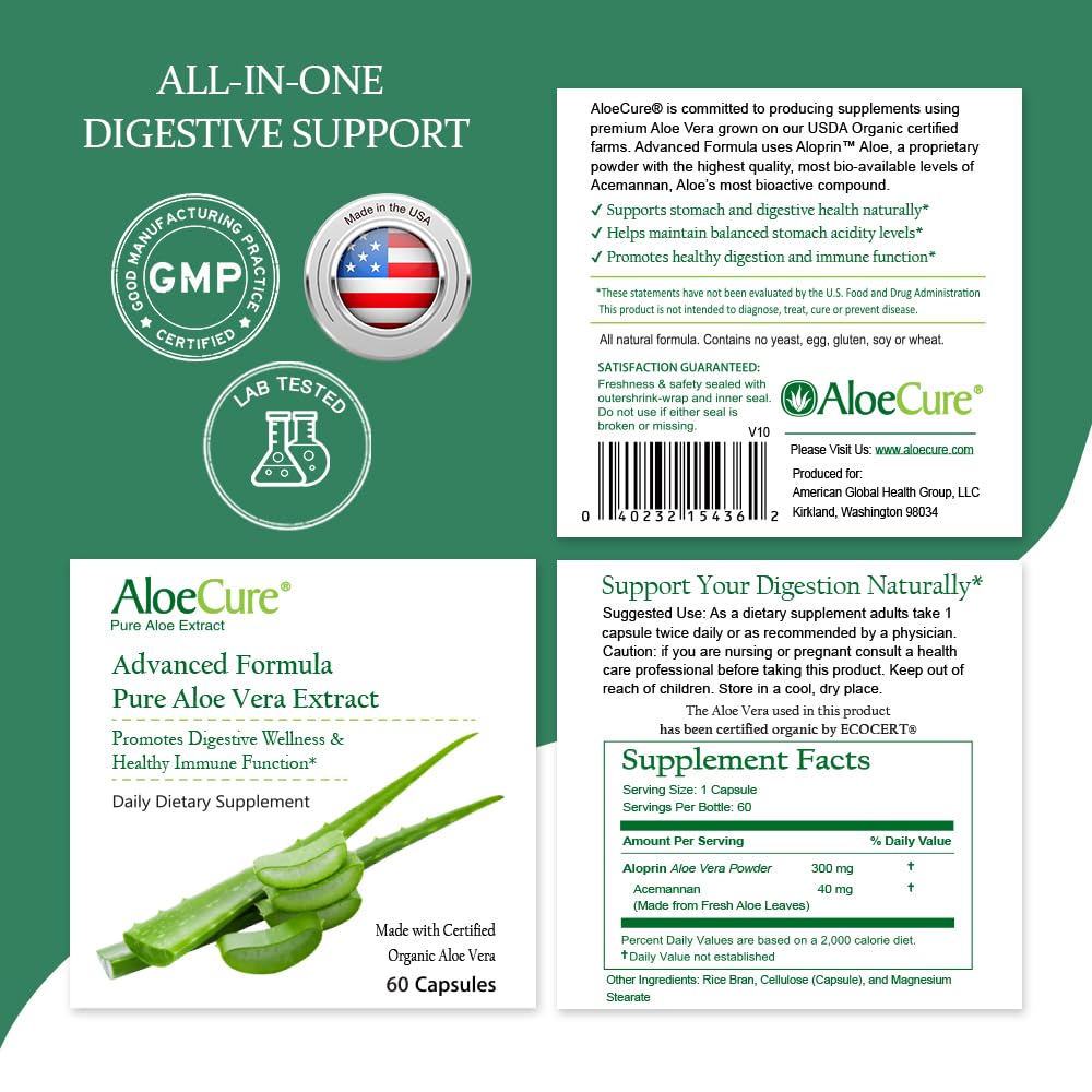 Eco-friendly packaging materials used for AloeCure capsules