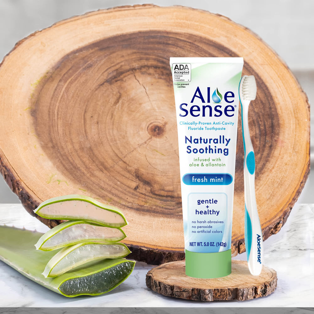 7-count box of AloeSense toothpaste