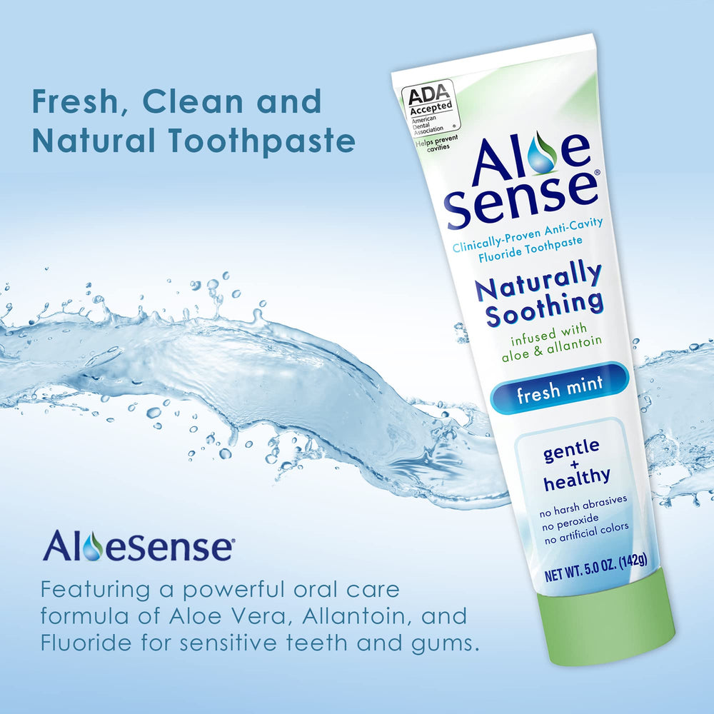 AloeSense toothpaste packaging and box