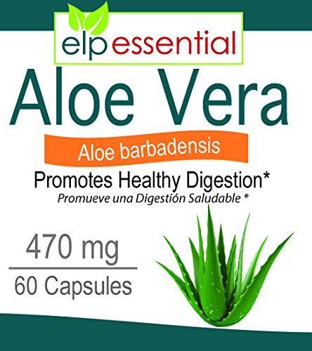 Close-up of Aloe Vera capsules 470mg each