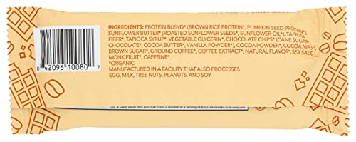 ALOHA chocolate espresso bar cross-section reveals chewy texture and 14g plant-based protein.