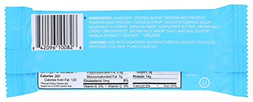 ALOHA vanilla almond crunch bar closeup highlights creamy texture and vanilla almond flavor