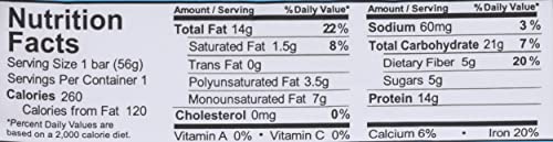 ALOHA vanilla almond crunch bar ingredients view emphasizing plant-based protein and organic ingredients