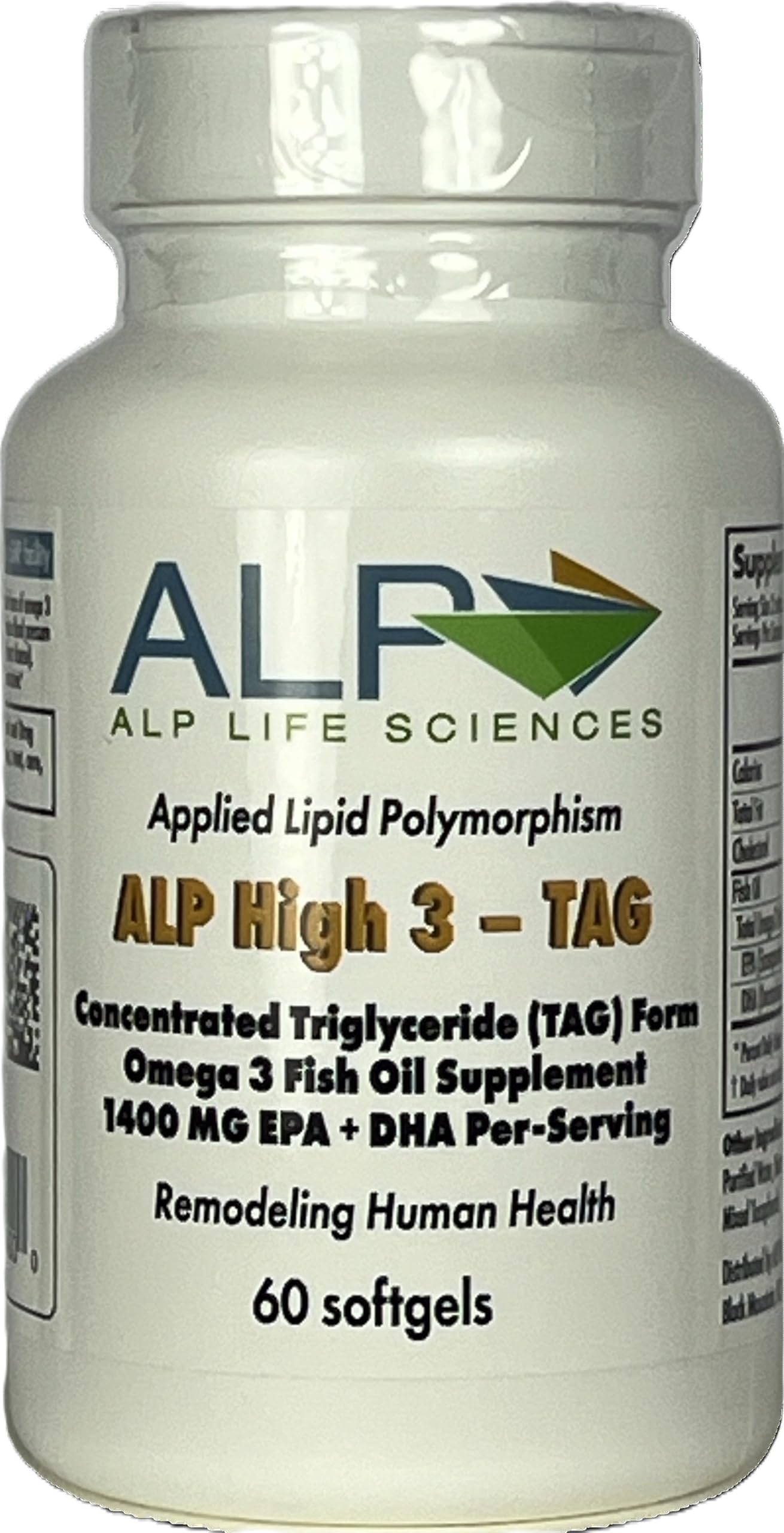 ALP High-3 TAG Omega-3 Fish Oil bottle – 60-count