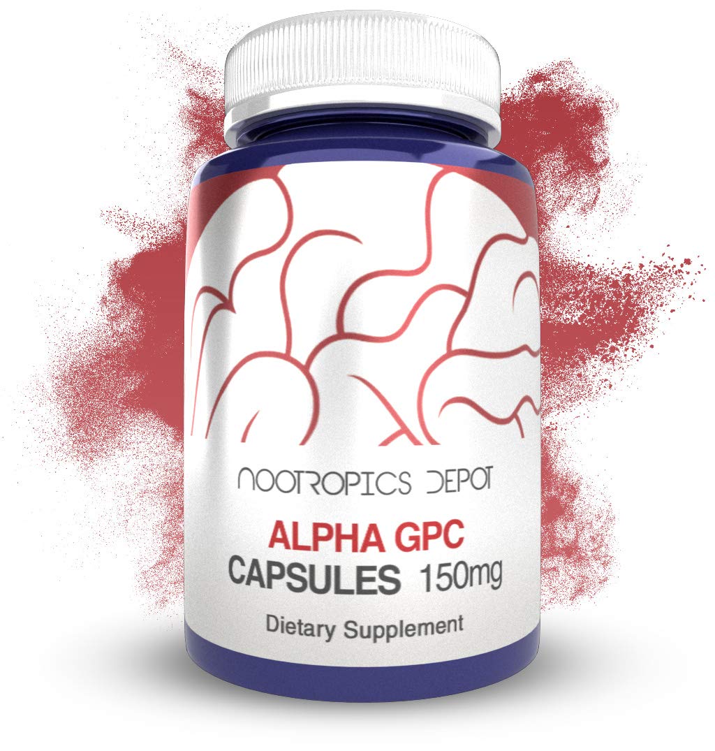 Nootropics Depot Alpha GPC capsules bottle, 150mg, 180 count