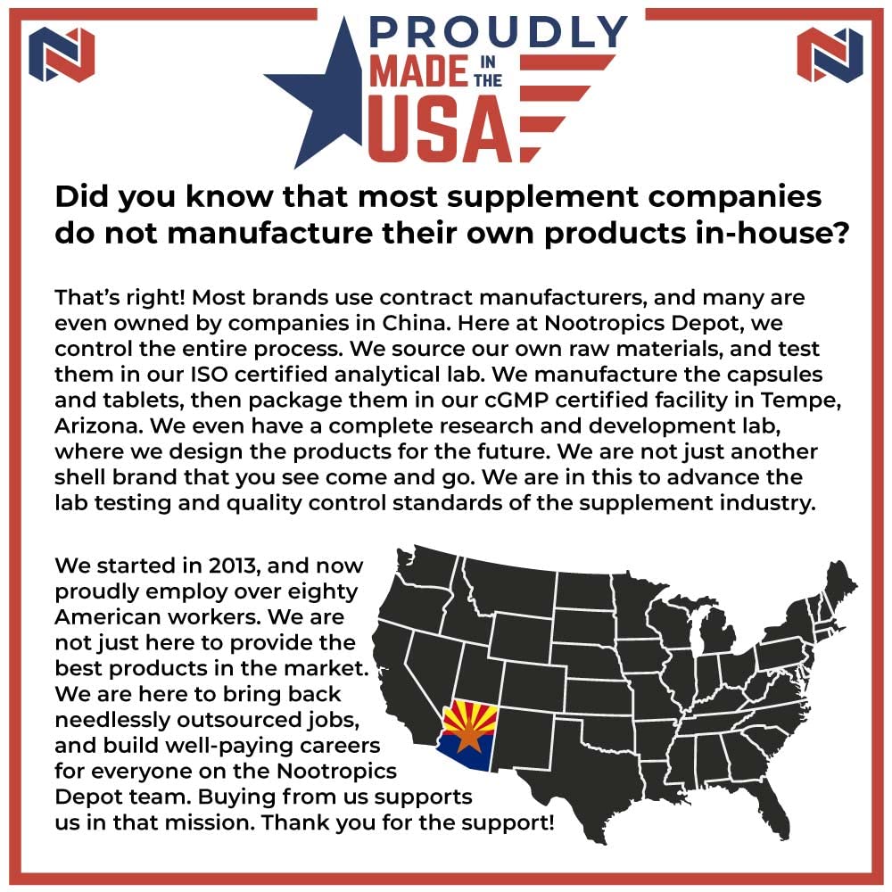 Supplement facts and ingredients panel for Alpha GPC capsules