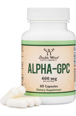 Front view of Alpha GPC Choline Brain Supplement bottle