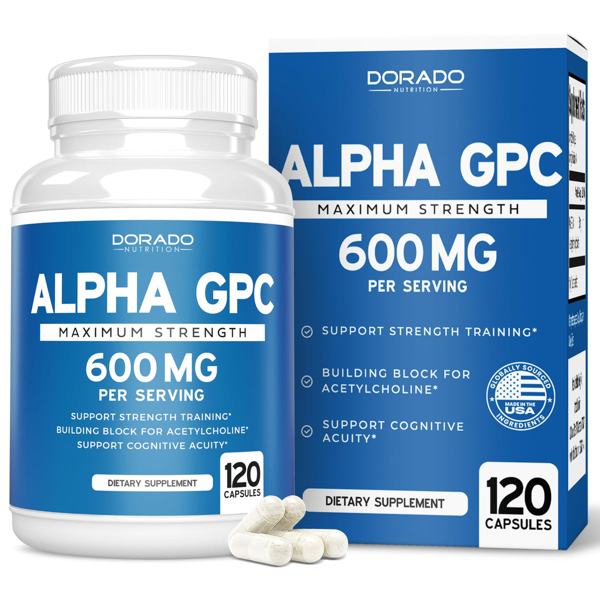 Alpha GPC Choline Capsules bottle - 120 count