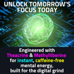 Close-up of bottle with label for Alpha GPC Teacrine Gummies