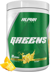Alpha Greens Pineapple flavor bottle front