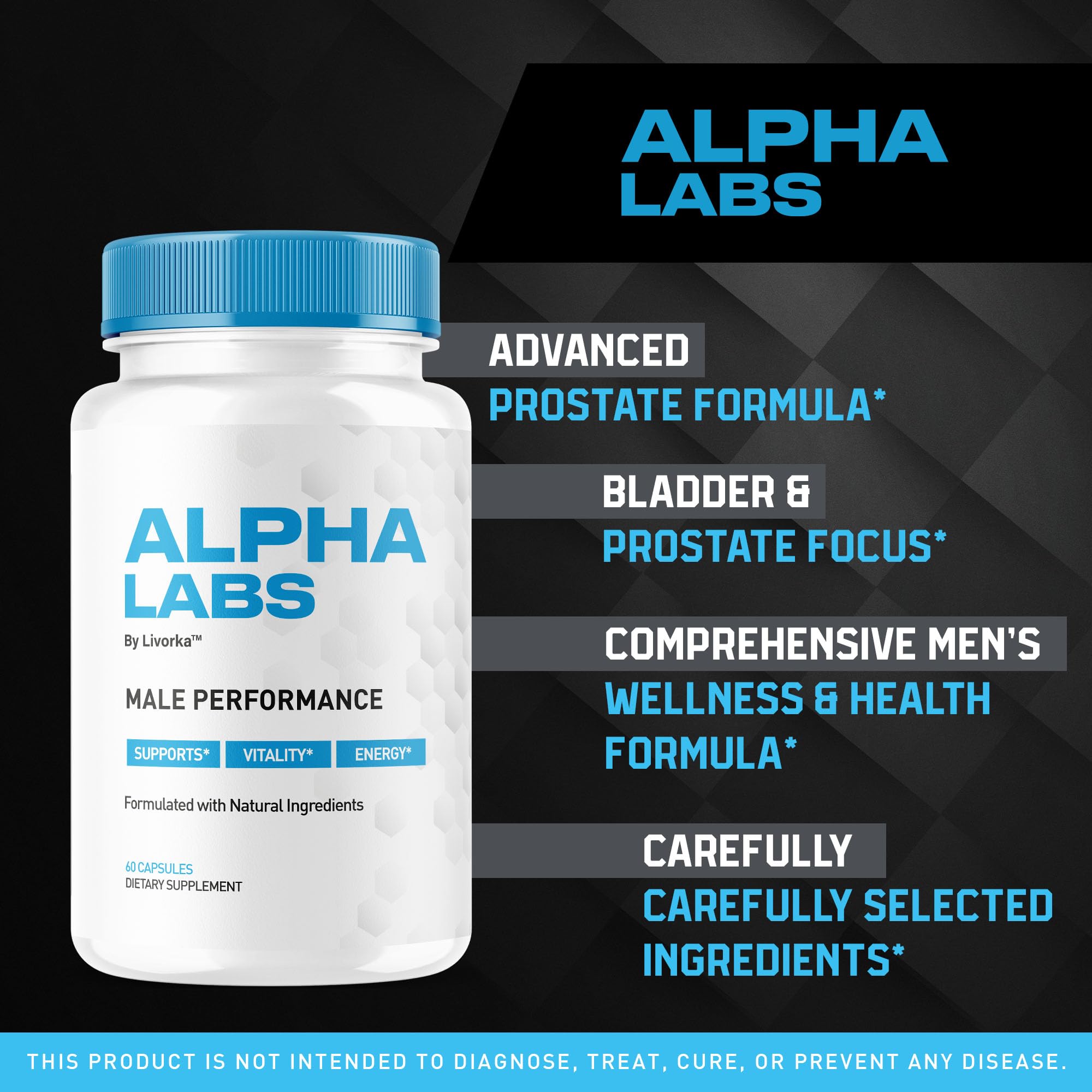 Back view of Alpha Labs Capsules bottle