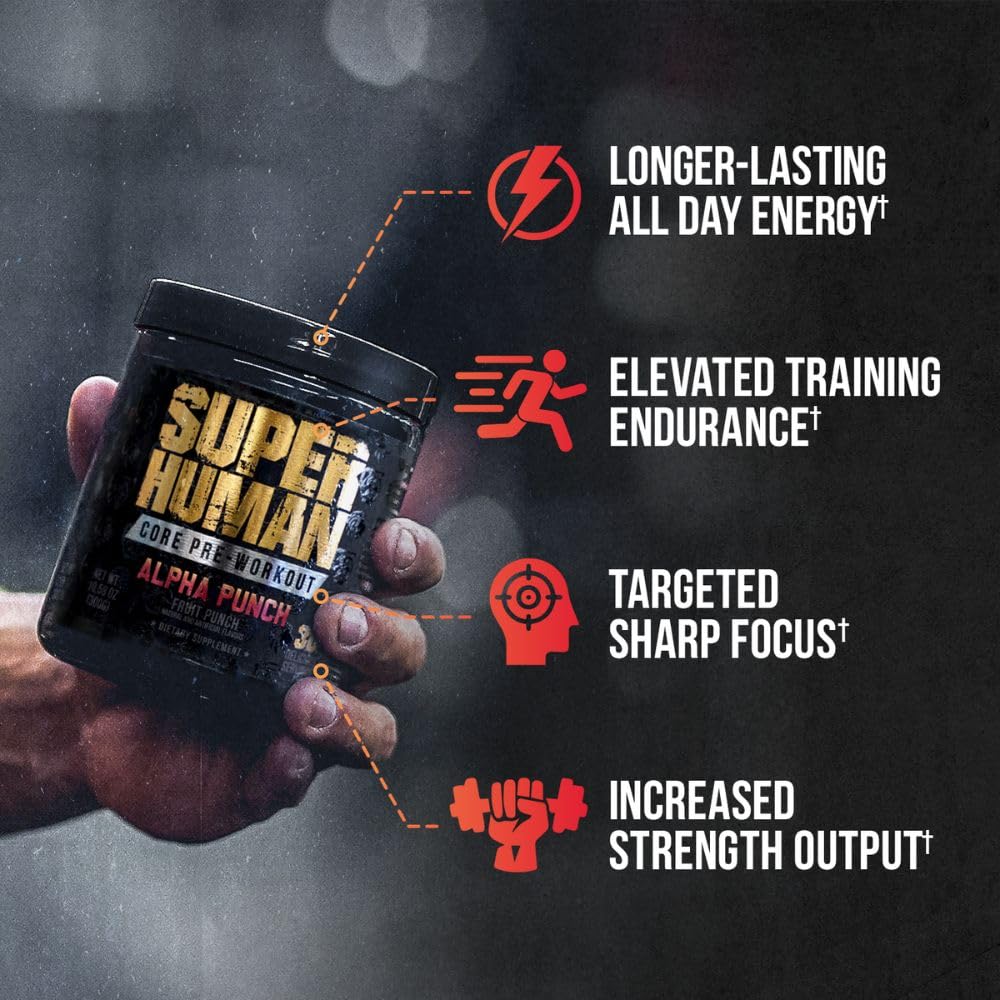 Serving scoop with Alpha Lion Core Pre-Workout Fruit Punch