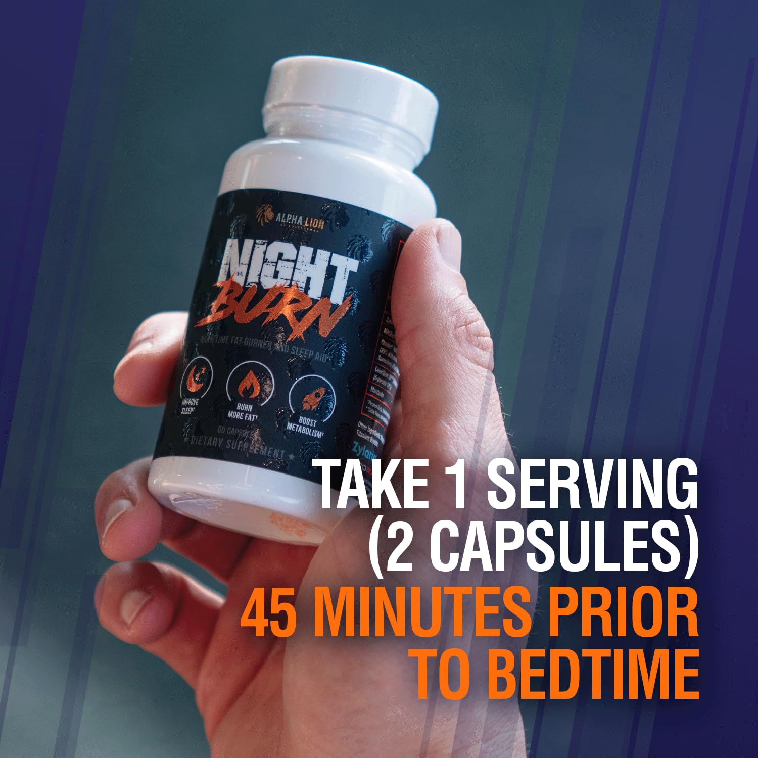 Ingredient chart for ALPHA LION Night Burn