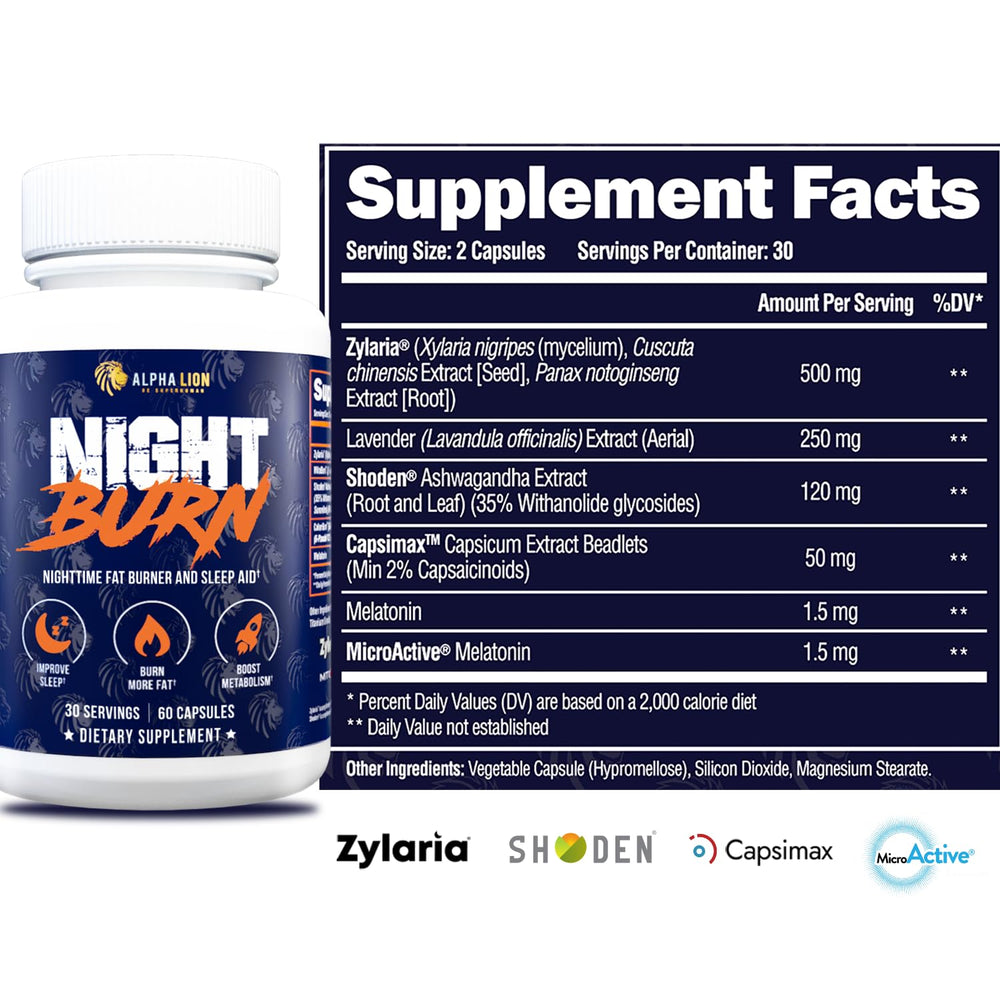 Night Burn helps with sleep support and cortisol management