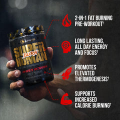 ALPHA LION Superhuman Burn bottle back label