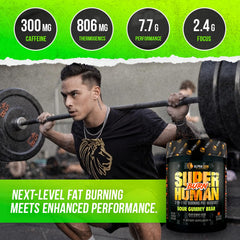 2-in-1 preworkout and fat burner concept visual