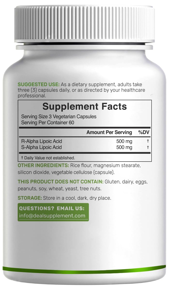 Vegetarian capsules image for Alpha Lipoic Acid 1000mg