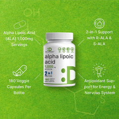 Ingredients panel for Alpha Lipoic Acid supplement