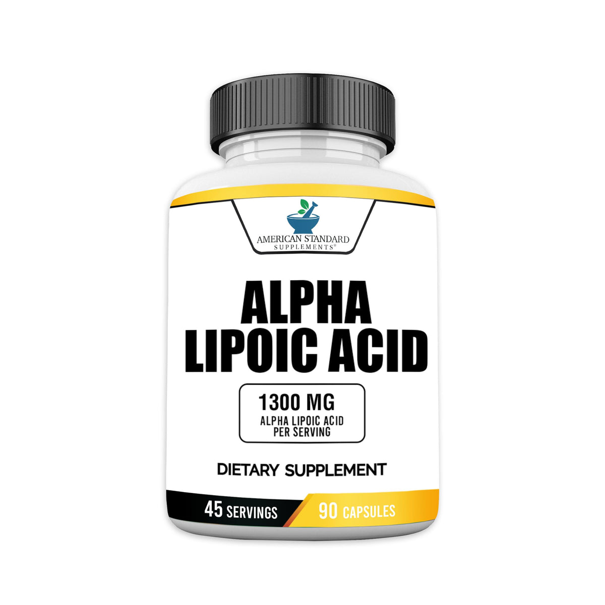 Alpha Lipoic Acid 1300mg per serving bottle label
