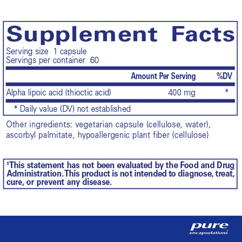 Back of bottle with supplement facts
