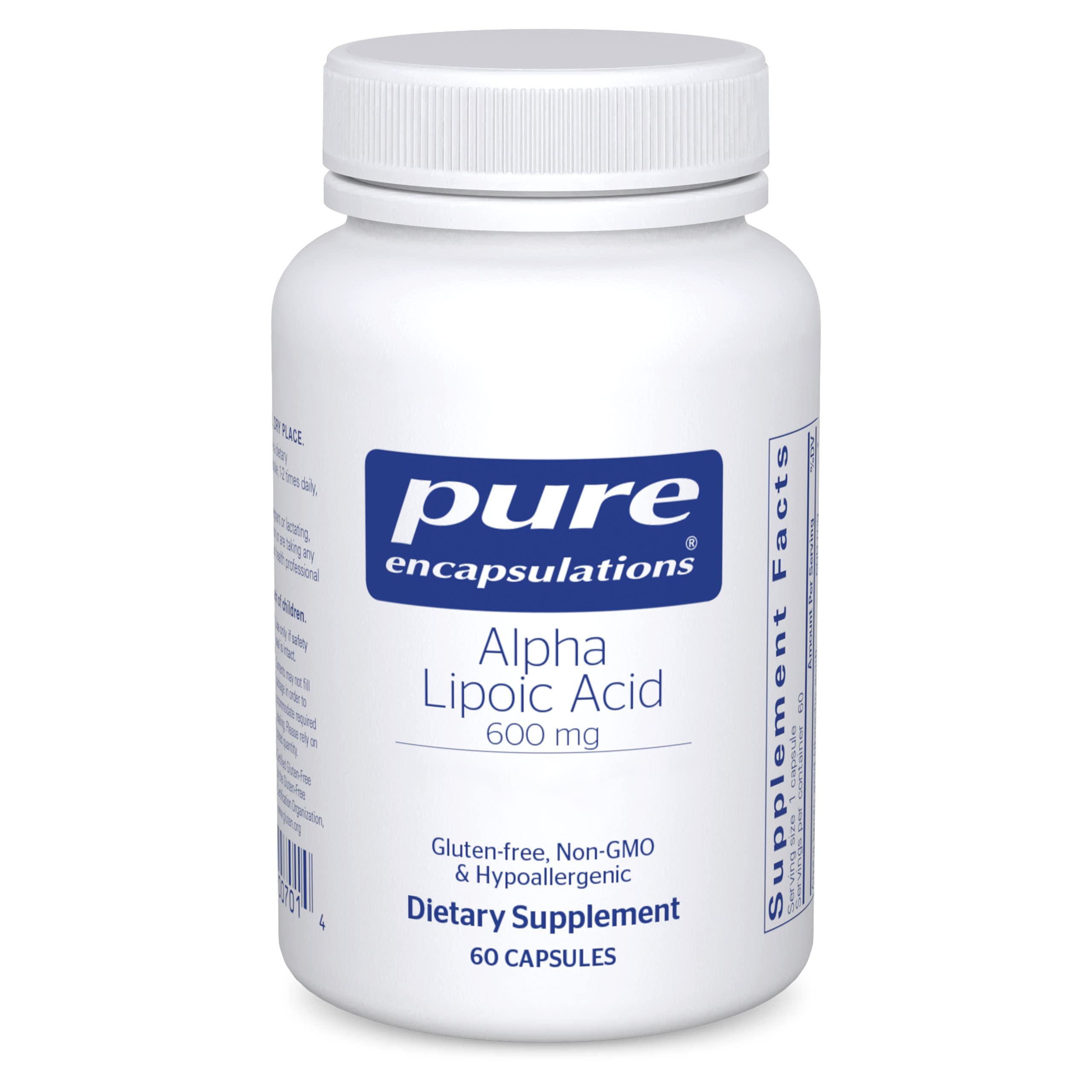 Pure Encapsulations Alpha Lipoic Acid 600 mg bottle