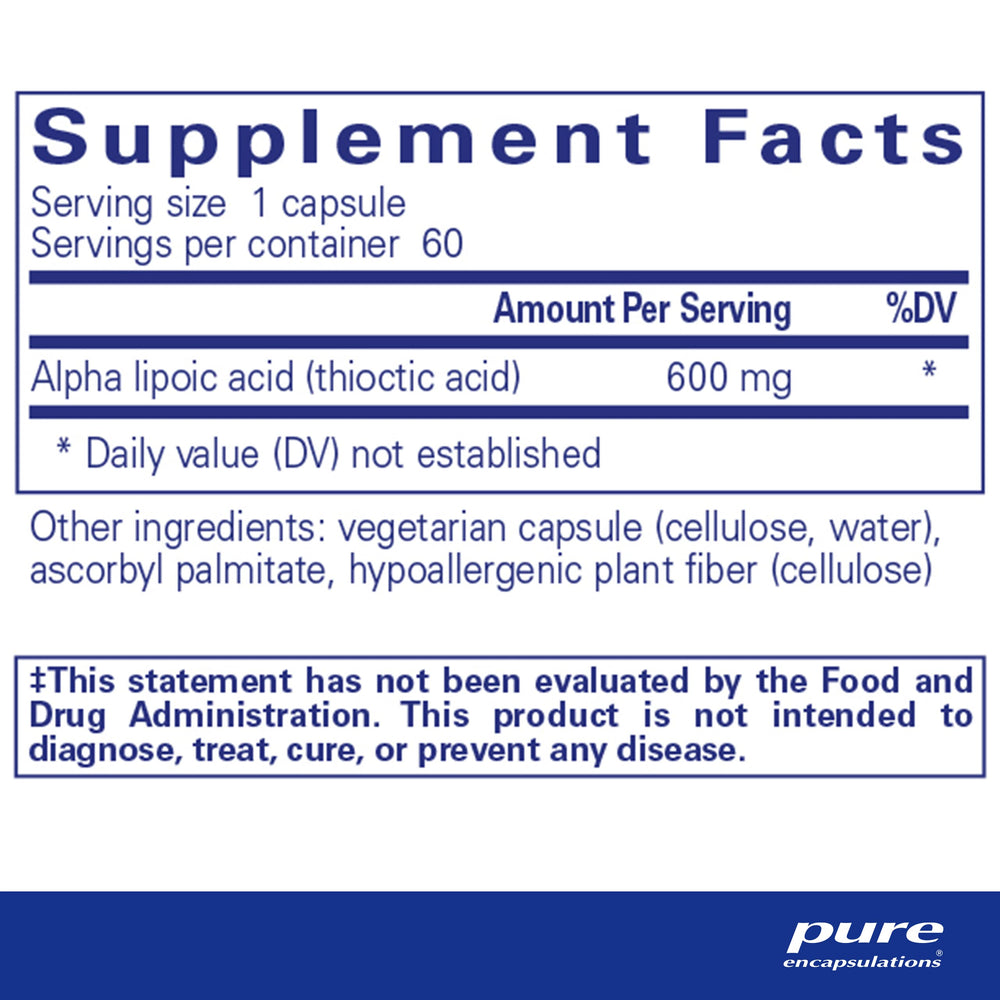 Alpha Lipoic Acid 600 mg capsules close-up