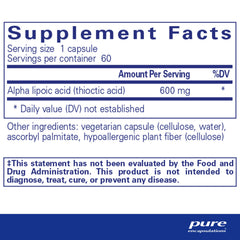 Alpha Lipoic Acid 600 mg capsules close-up