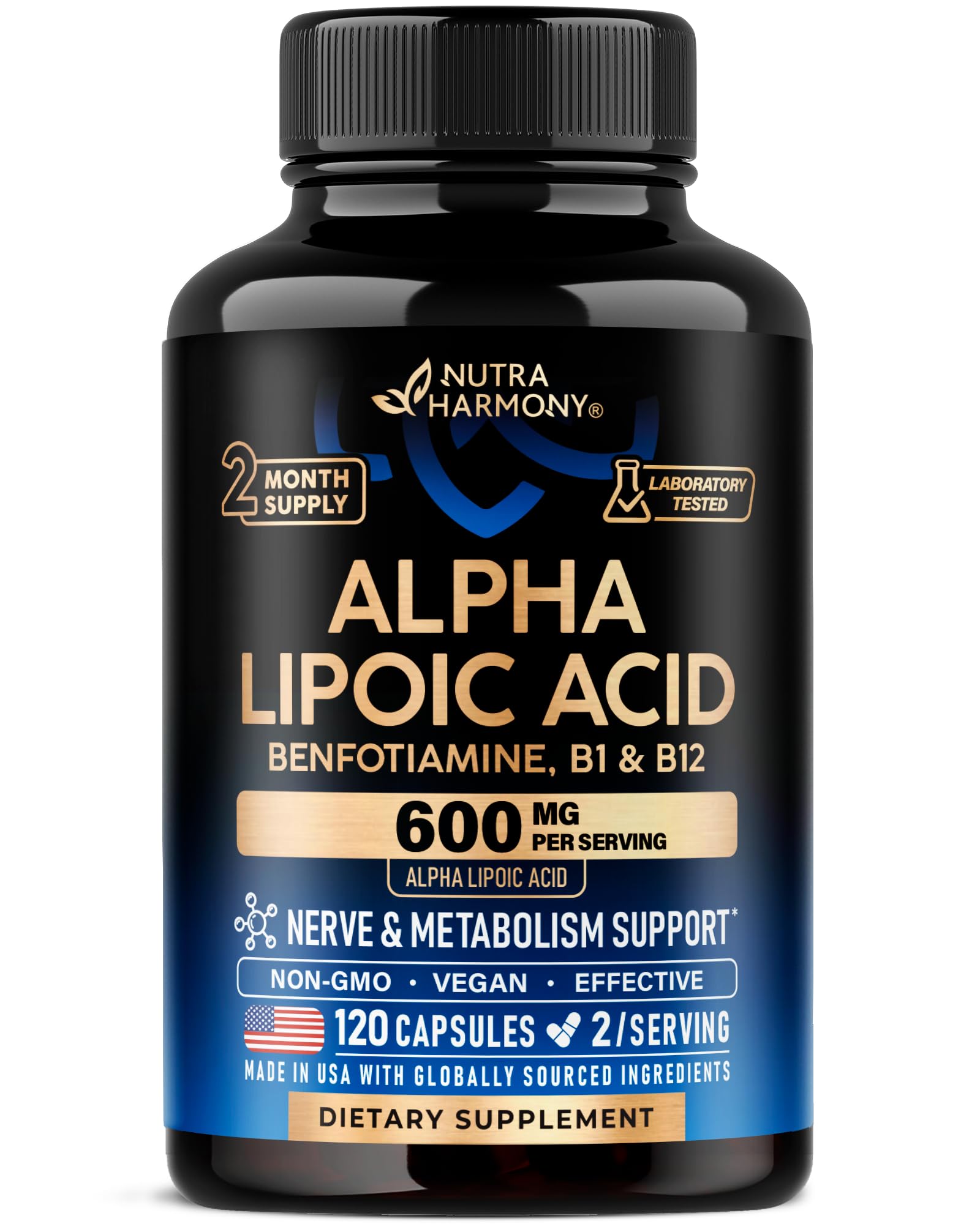 Alpha Lipoic Acid 600mg bottle label