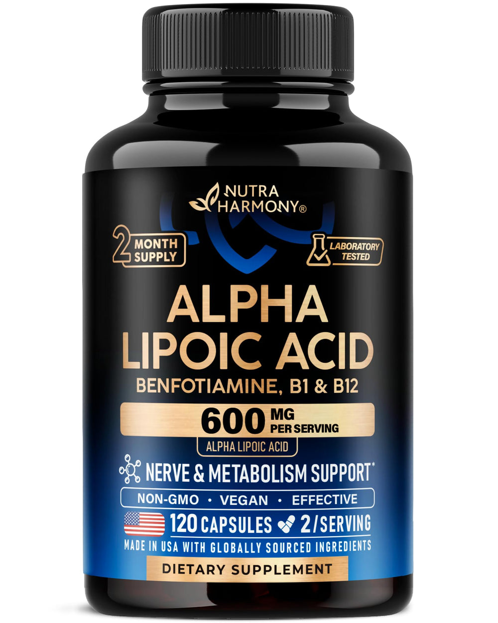 Alpha Lipoic Acid 600mg bottle label