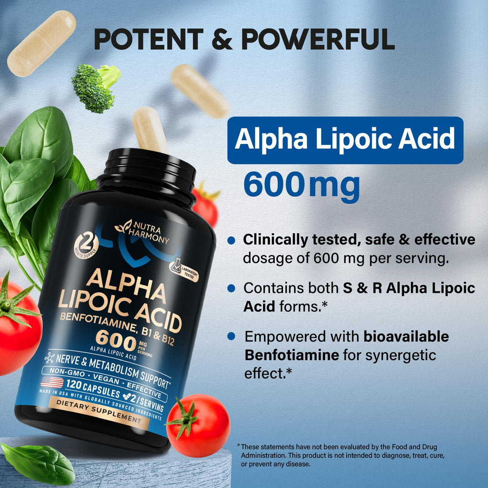 Laboratory tested seal on Alpha Lipoic Acid product