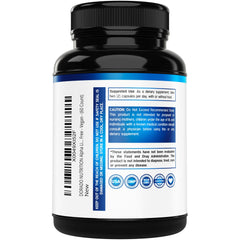 ALA 600mg supplement label - non-GMO, gluten-free, vegan
