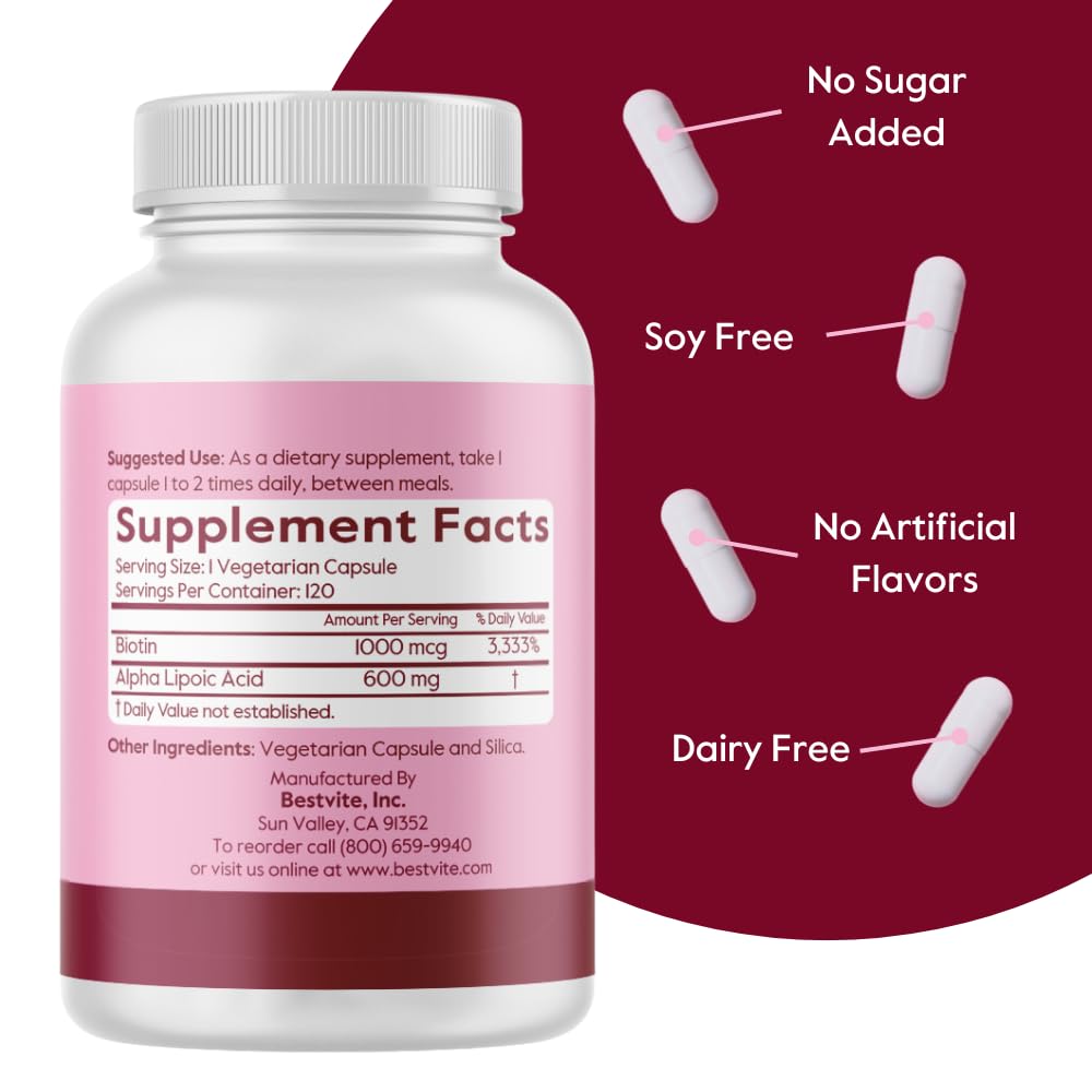 Back label with supplement facts and ingredients