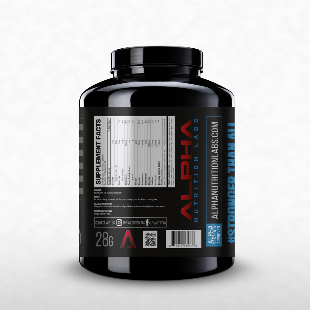 Alpha Nutrition Labs Whey Isolate protein powder chocolate packaging