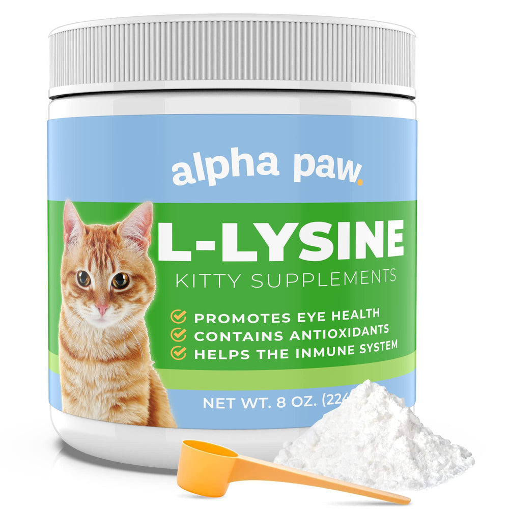 Alpha Paw lysine supplement 8 oz bottle - USA-sourced and human-grade