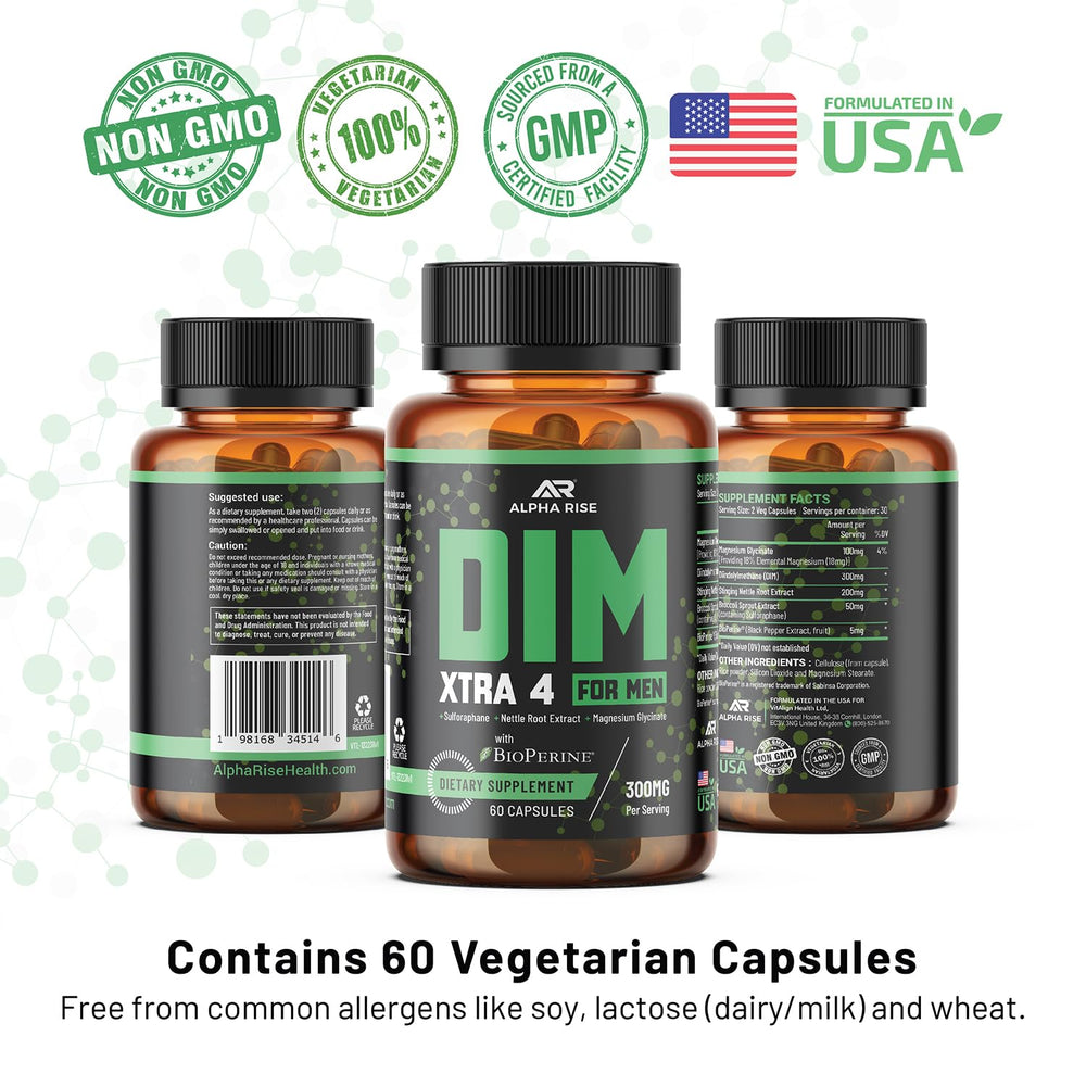 ALPHA RISE magnesium glycinate capsules showcase recovery support and muscle function.