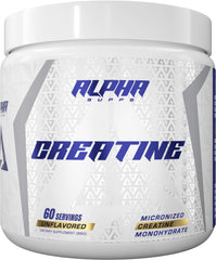 Alpha Supps Alpha Creatine Monohydrate canister front label