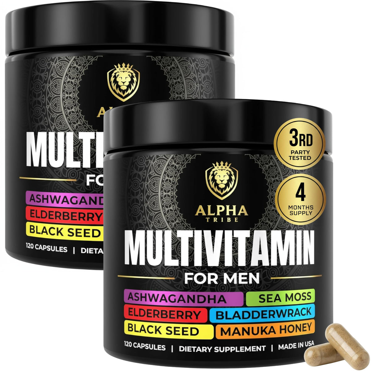 Alpha Tribe Men's Multivitamin 240-count bottle