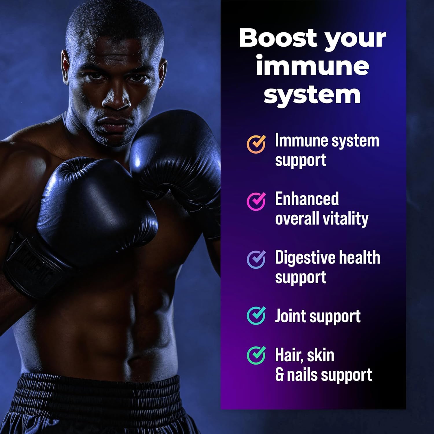 Lifestyle image of a man taking daily vitamins