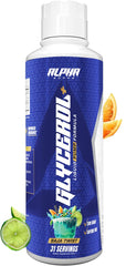 Alpha Supps Glycerol+ bottle showing the liquid pump formula for hydration during workouts