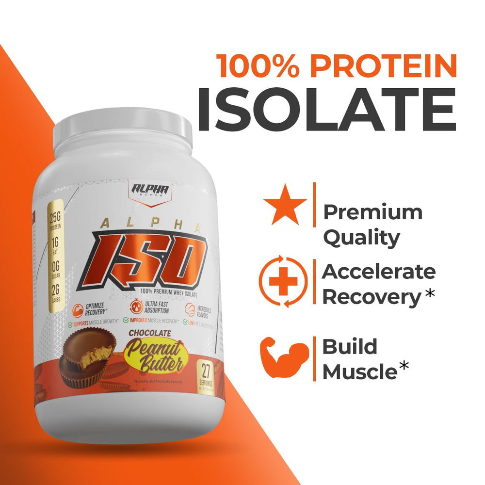 Alpha Supps ISO protein powder ingredients supporting muscle recovery