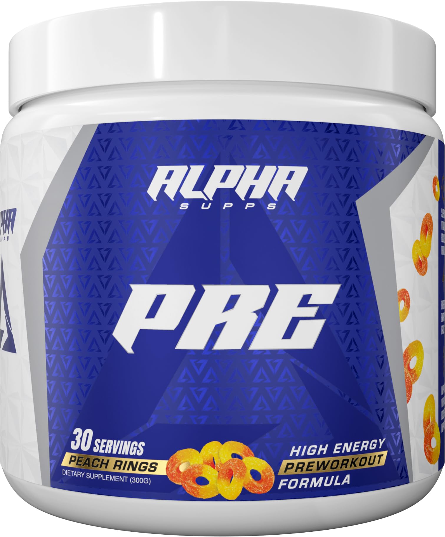 Alpha Supps preworkout peach rings athlete demonstrates peak power potential.