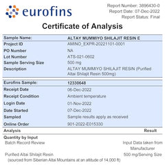 Shilajit resin with measuring spoon showing serving size