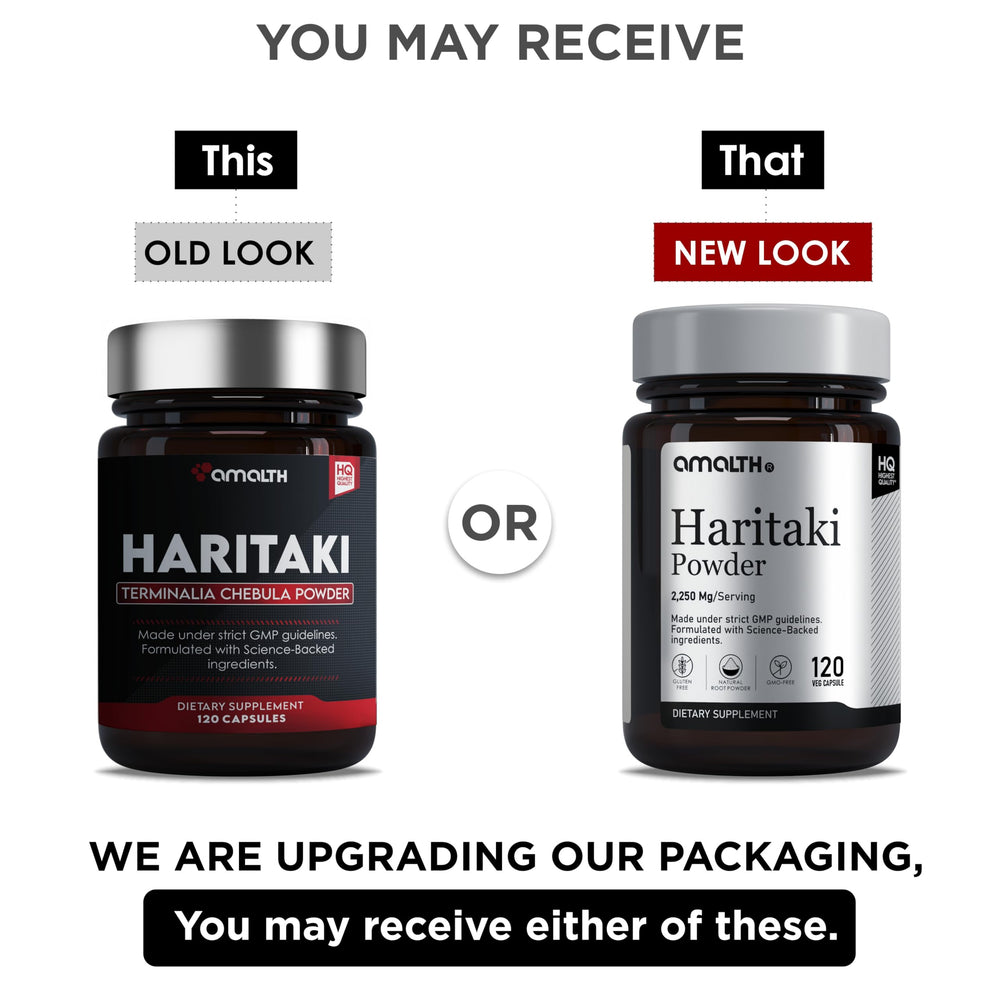 Haritaki powder capsule representing 2250mg per capsule