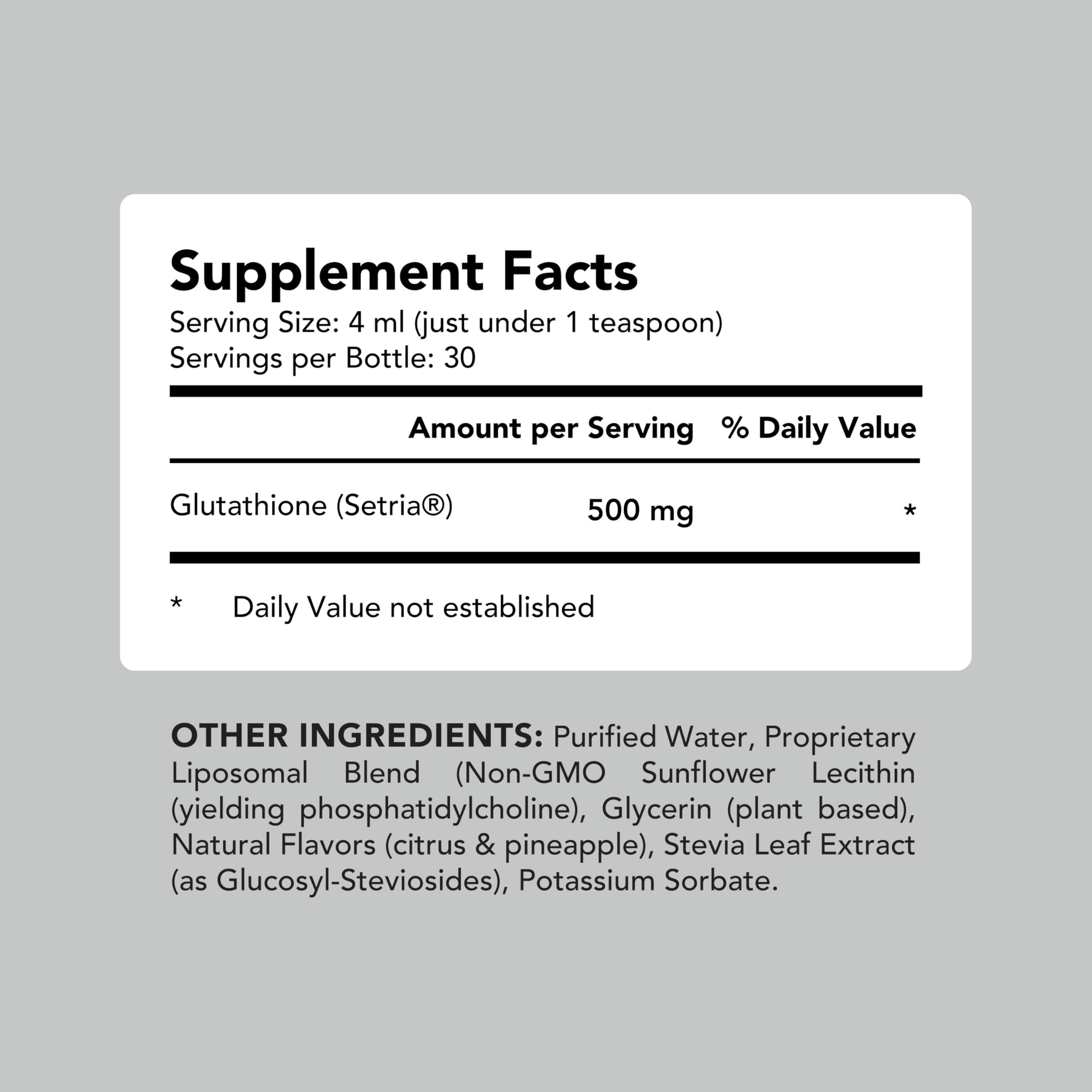 Amandean Liposomal Glutathione Liquid Setria 500mg – Skin Health