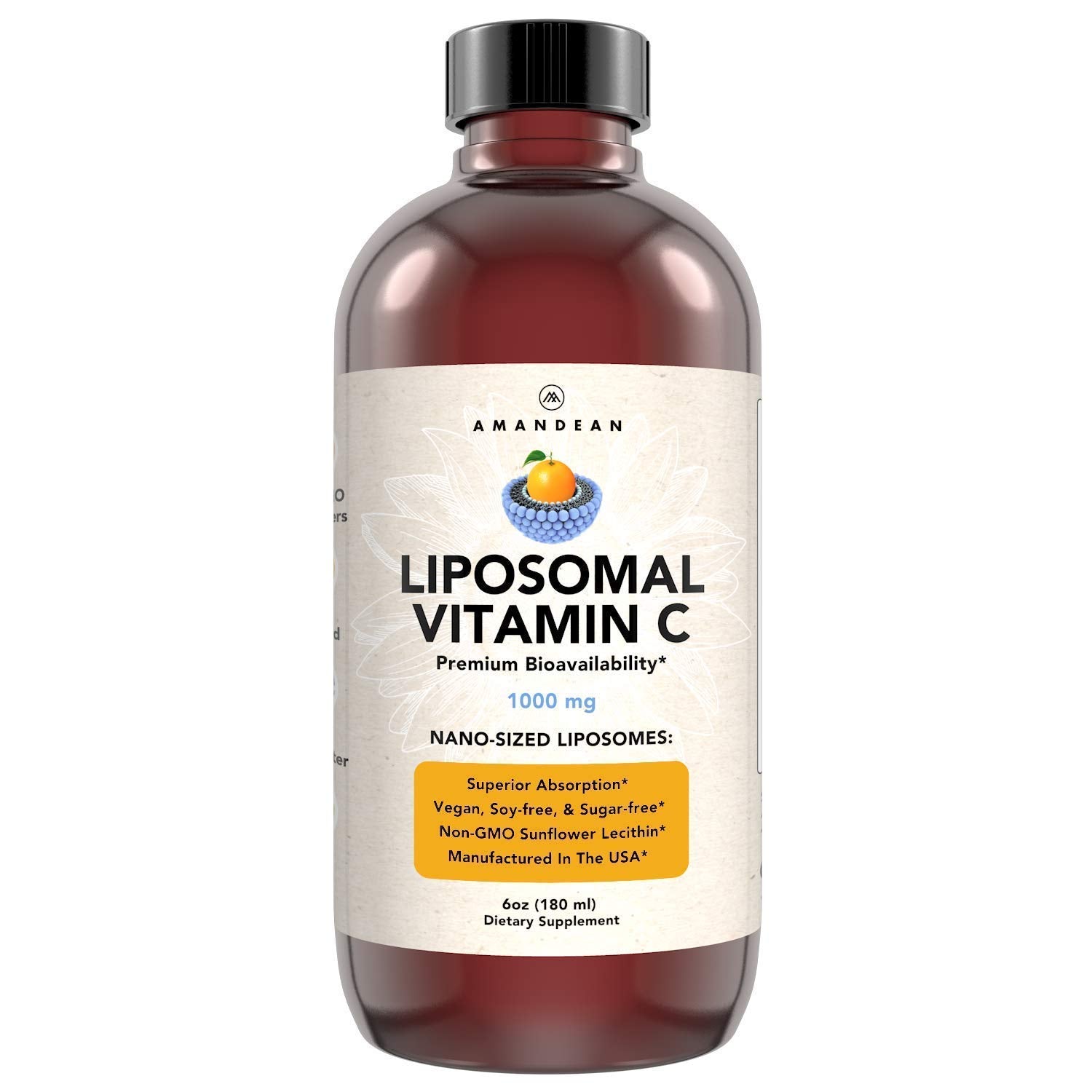 Amandean Liposomal Vitamin C 1000mg bottle
