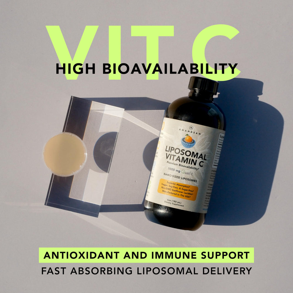 Liquid liposomal vitamin C for fast absorption