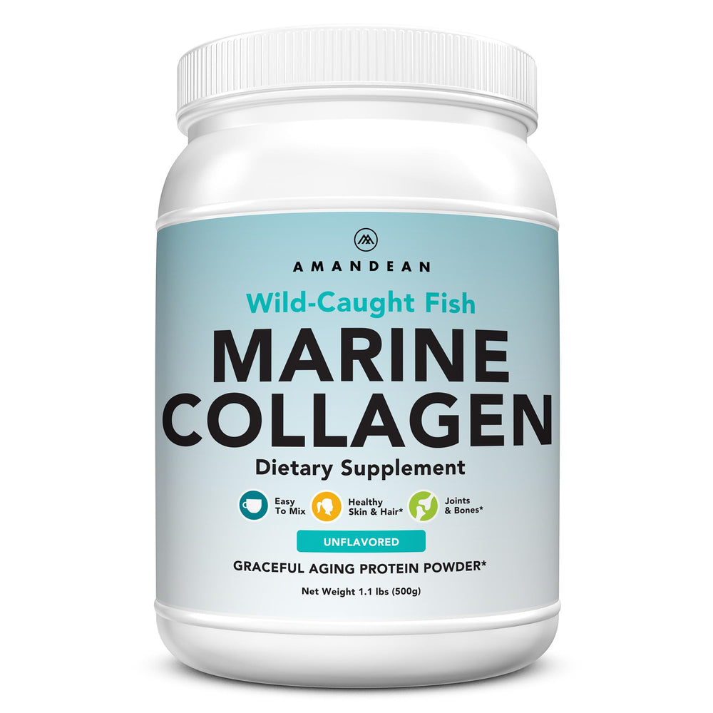Amandean Marine Collagen Peptides Powder 500g front view