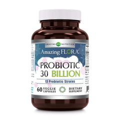 Amazing Flora Probiotic 13 Strains bottle with 60 veggie capsules